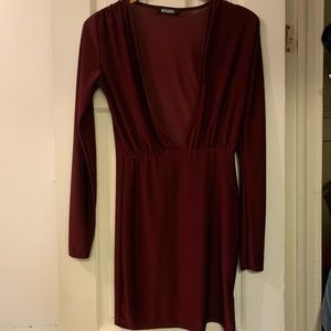 Misguided deep V dress